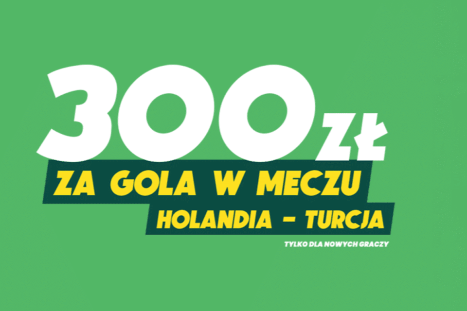 Holandia Turcja freebet 300 zł od Betfan za gola w meczu Euro 2024