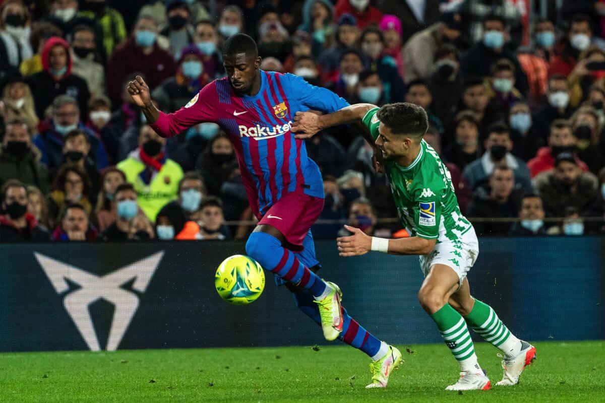 Ousmane Dembele podczas meczu z Realem Betis