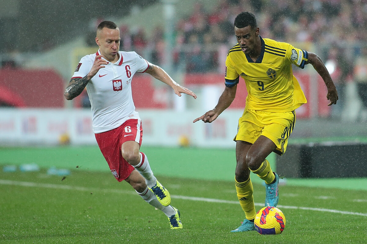 Jacek Góralski i Alexander Isak