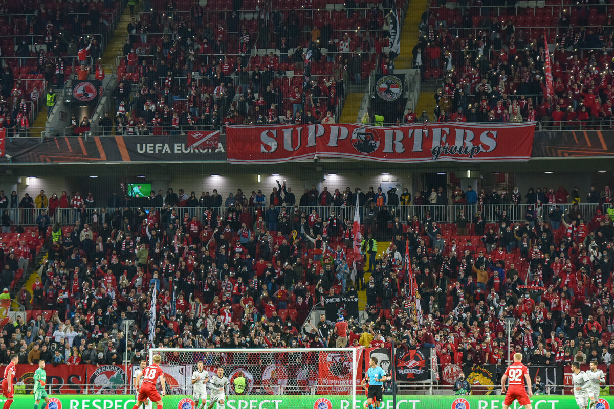 Stadion Spartaka podczas meczu z Legią