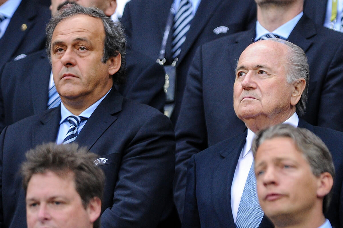 Michel Platini i Sepp Blatter