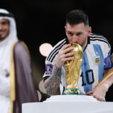 Lionel Messi z Pucharem Świata