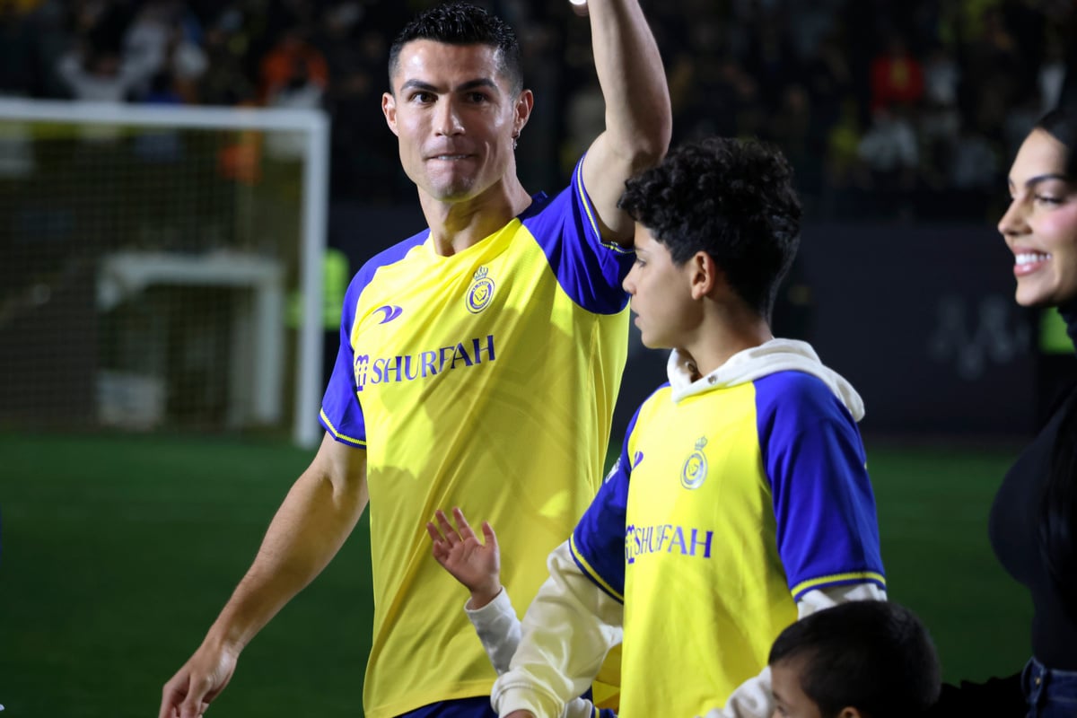 Ronaldo podczas prezentacji w Al-Nassr