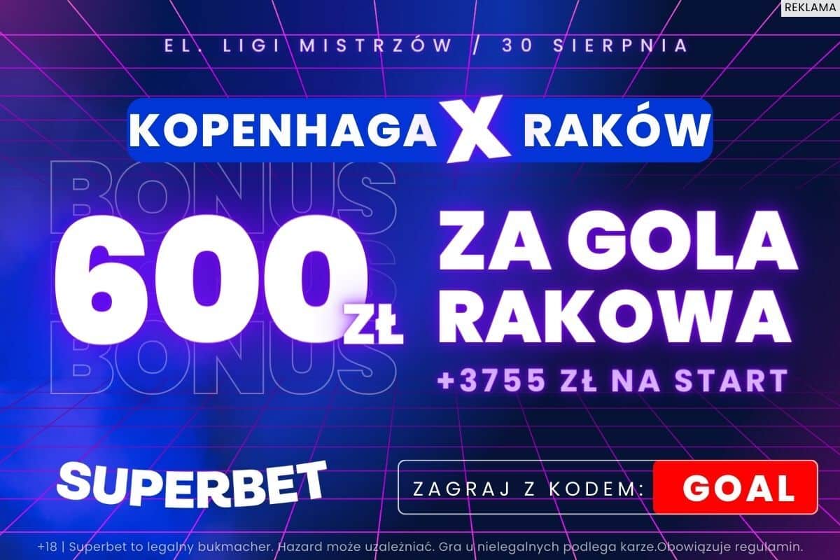 FC Kopenhaga - Raków promocja Superbet