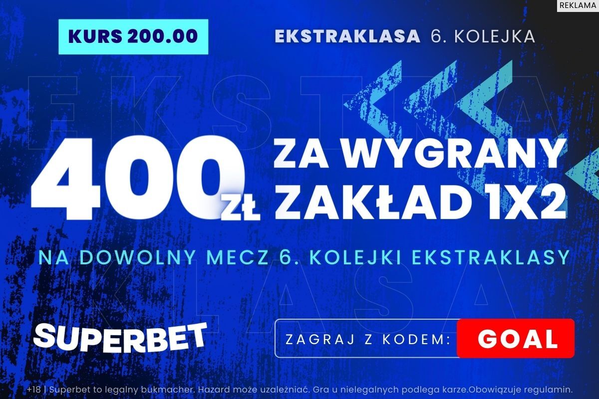 Ekstraklasa promocja Superbet na 6. kolejkę