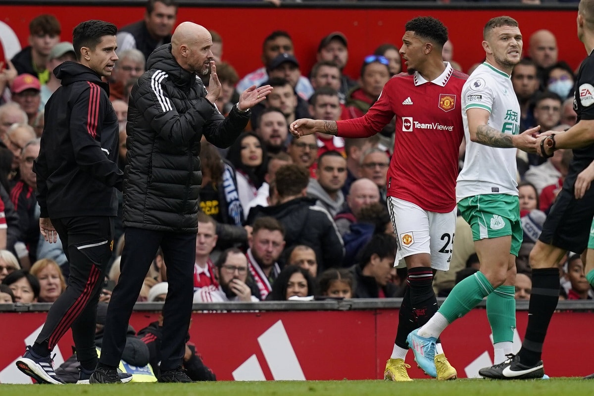 Erik ten Hag i Jadon Sancho (Manchester United)