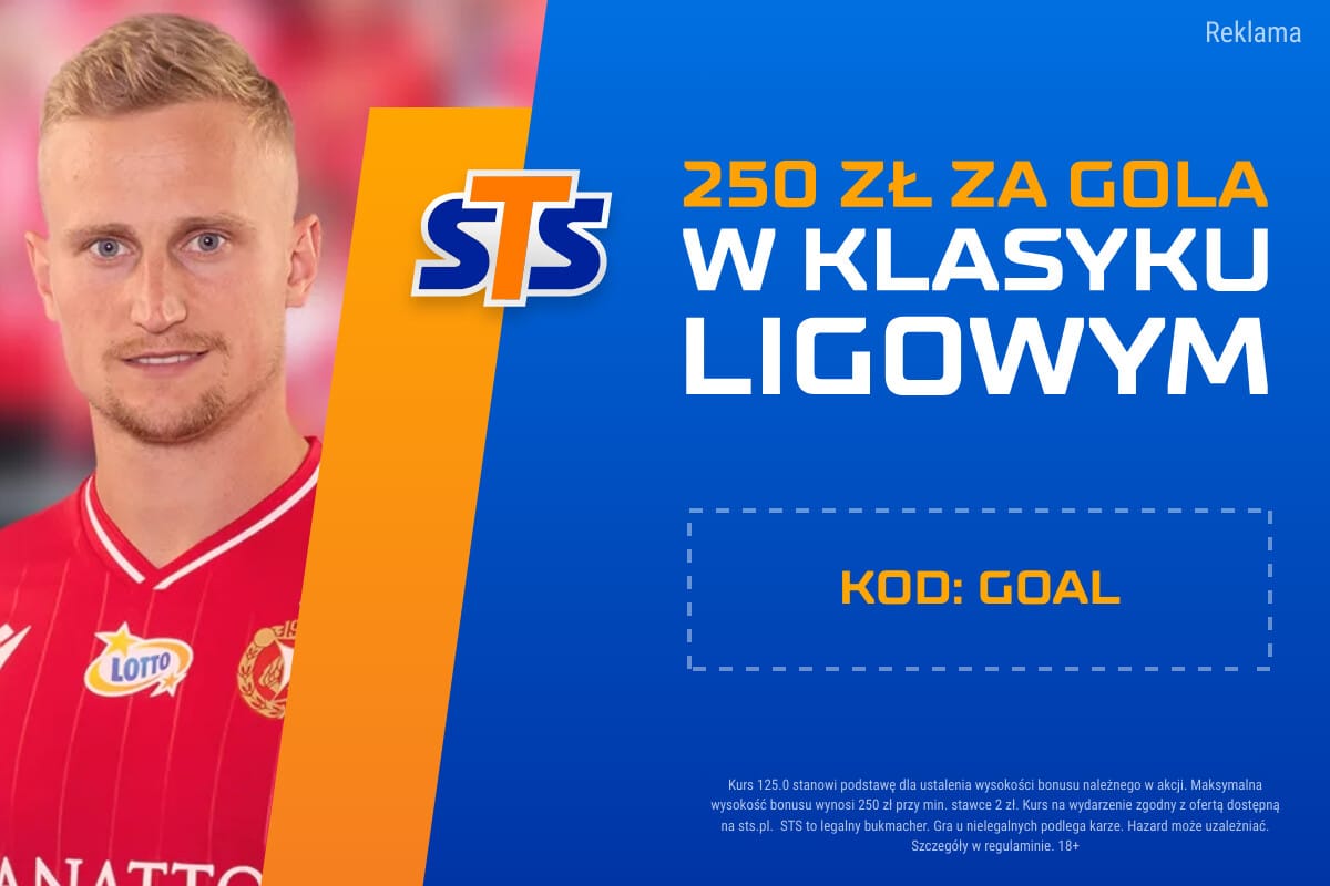 Bonus 250 zł za gola w ligowym klasyku