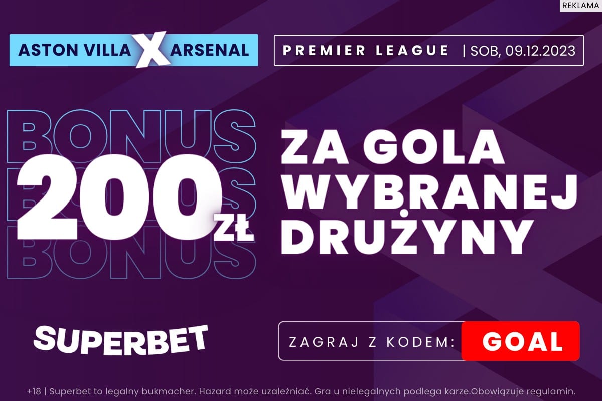 Bonus 200 za gola jednej z drużyn