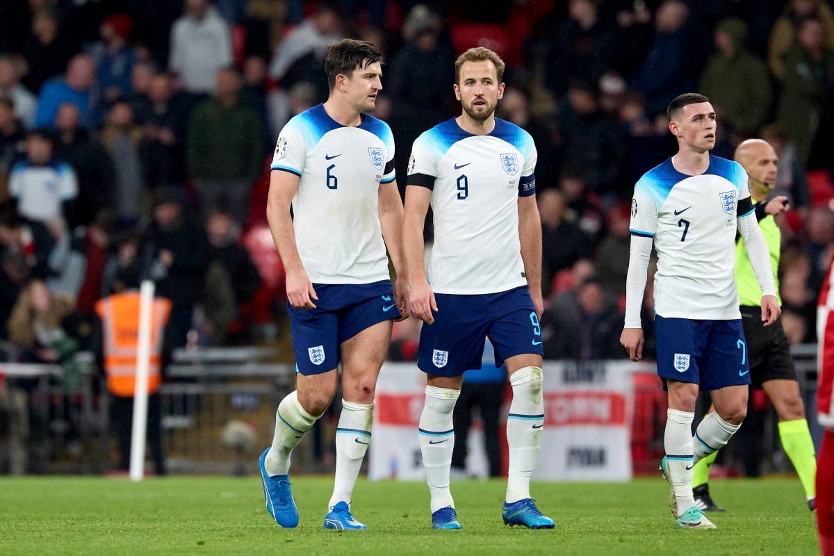 Harry Maguire, Harry Kane i Phil Foden