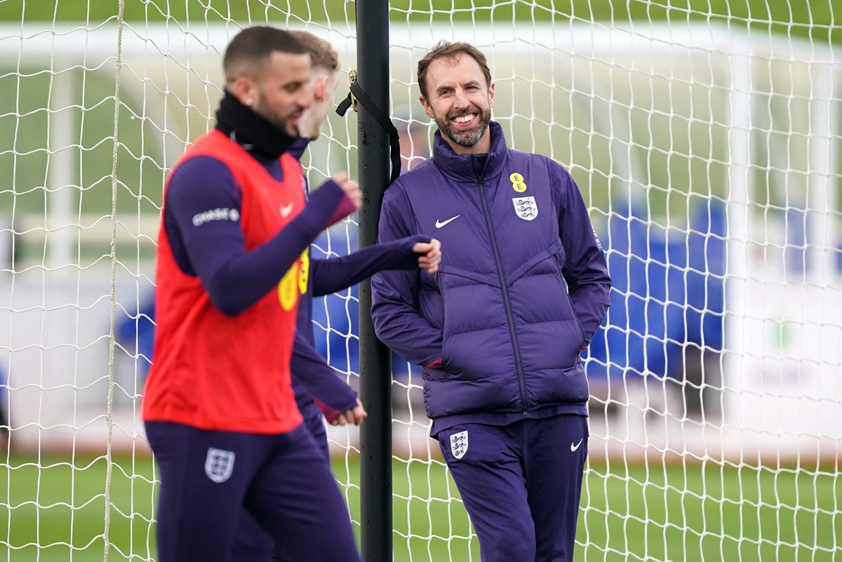 Gareth Southgate na treningu