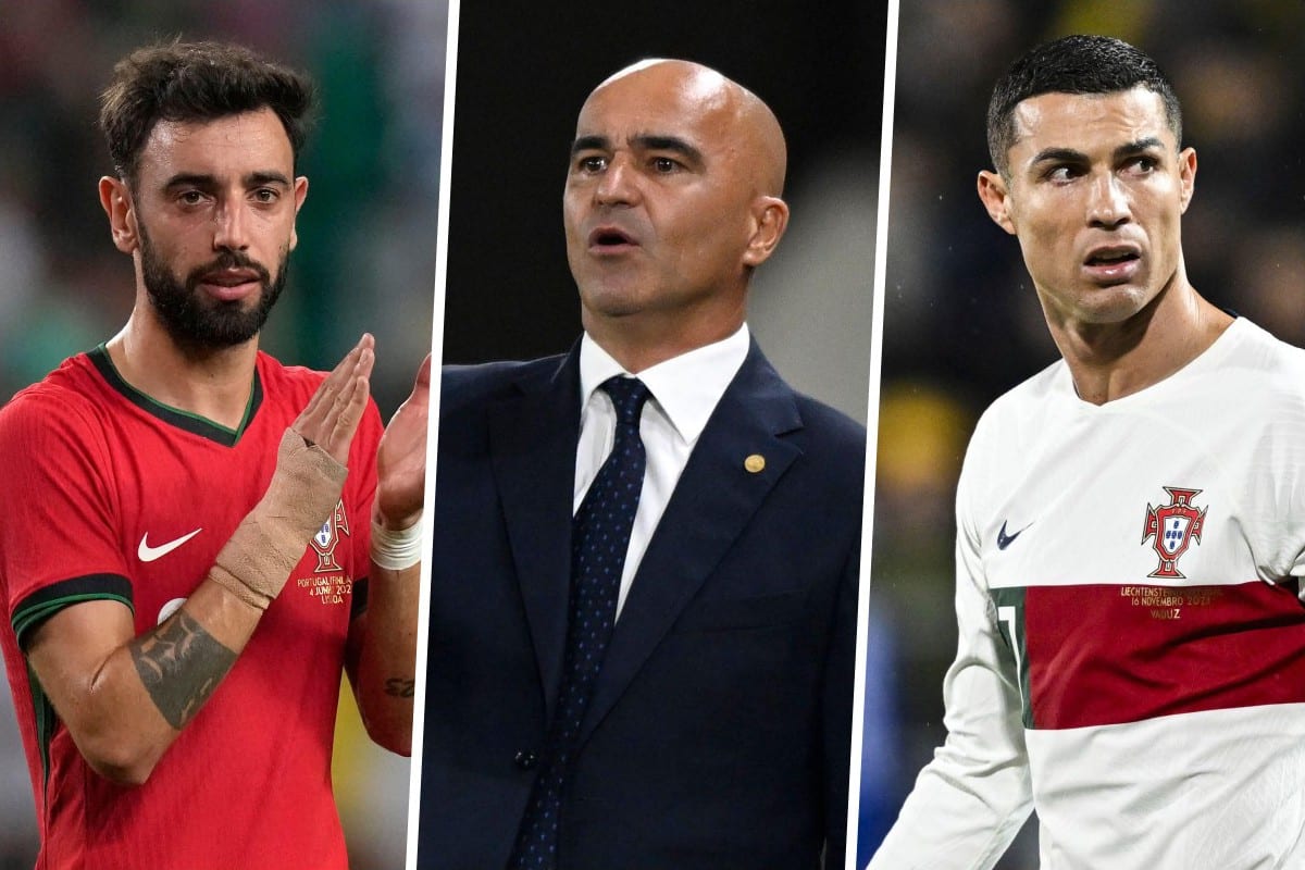 Bruno Fernandes, Roberto Martinez i Cristiano Ronaldo