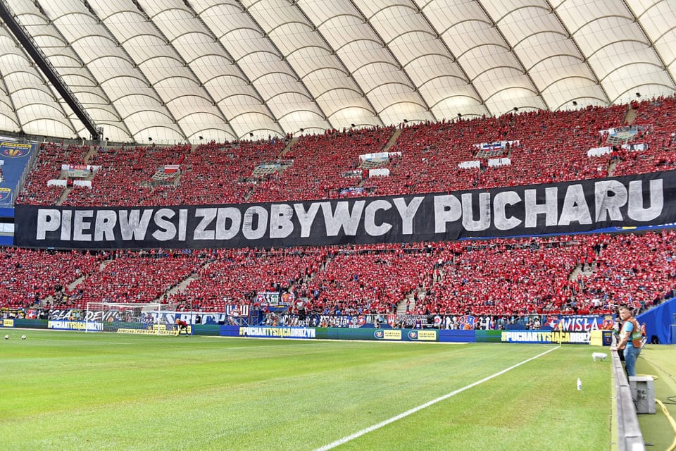 Wisła Kraków Pogoń Szczecin Show na trybunach w trakcie Pucharu