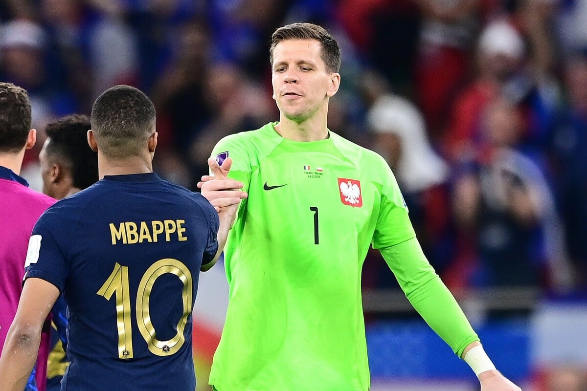 Kylian Mbappe i Wojciech Szczęsny