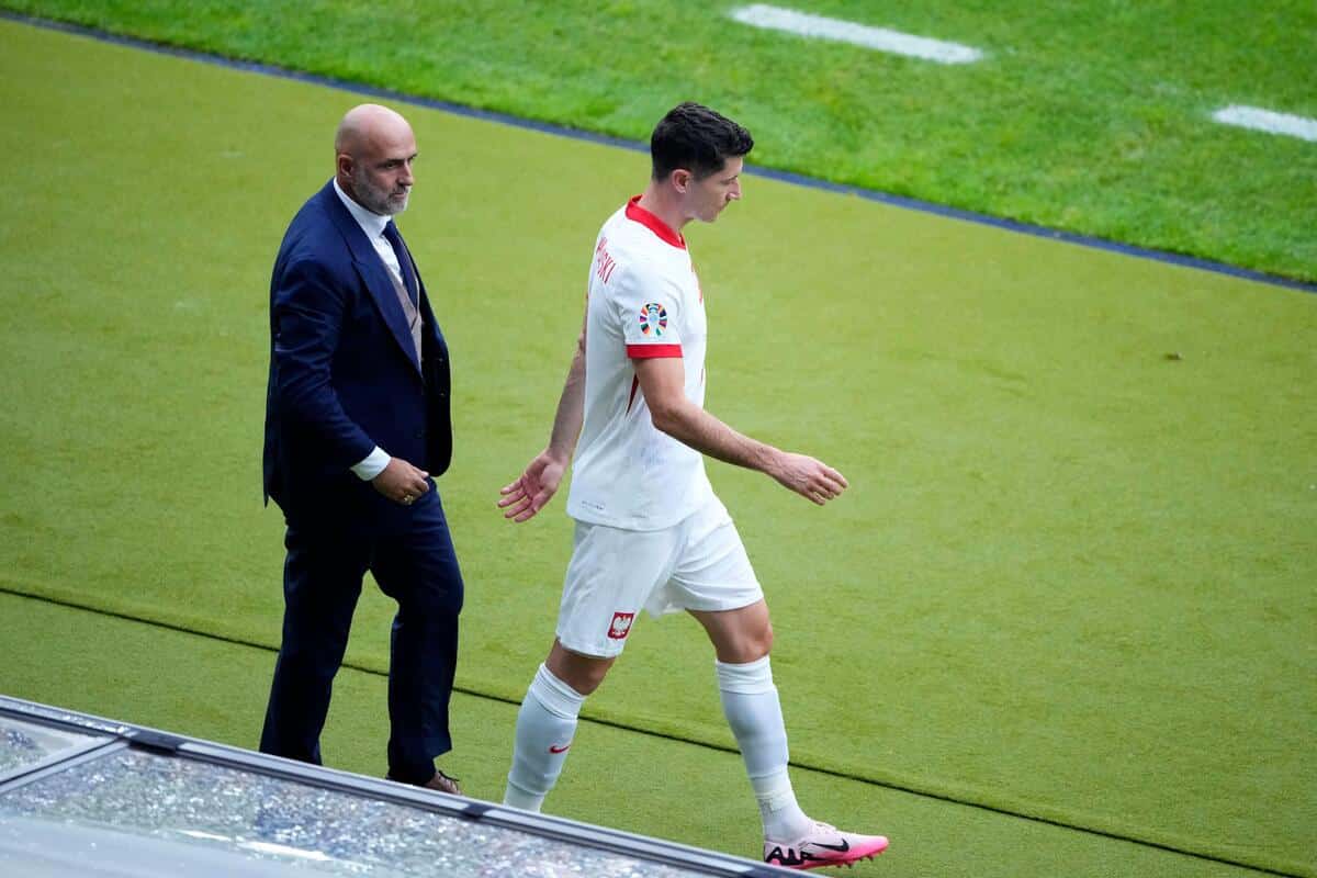 Michał Probierz i Robert Lewandowski