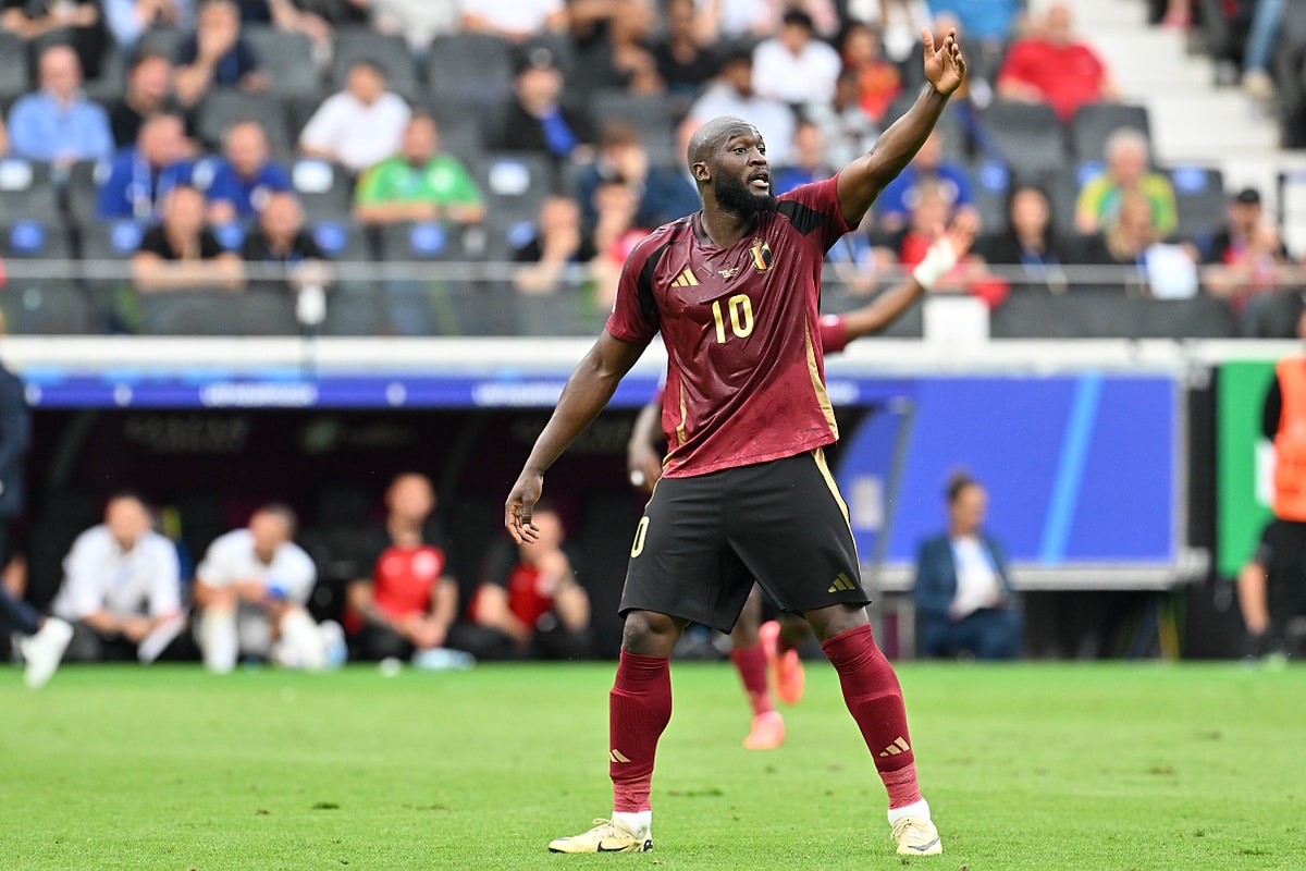 Lukaku w meczu Belgia - Słowacja