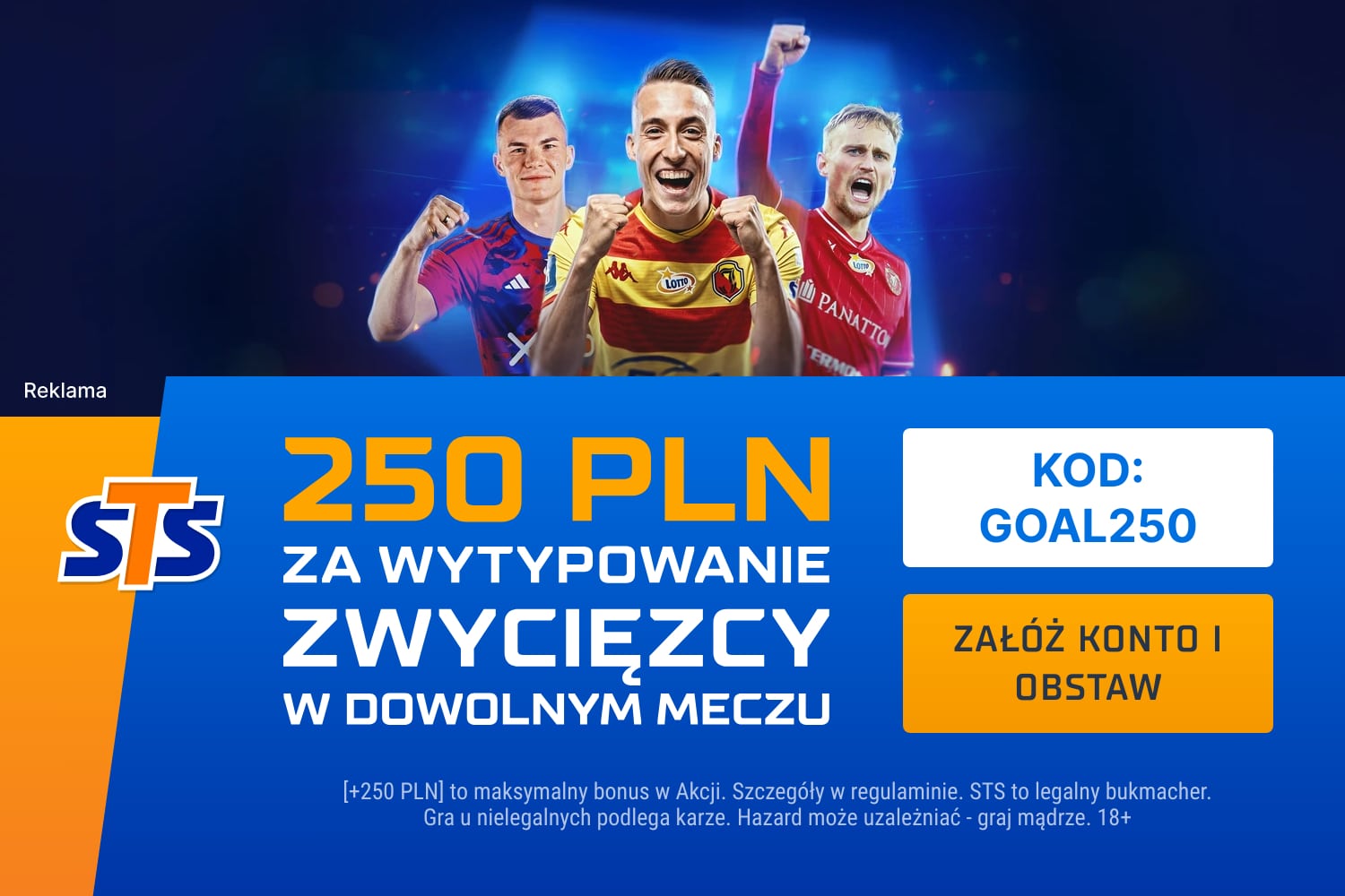 Promocja w STS na mecze Ekstraklasy i 1 ligi