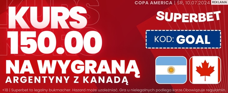 Promocja Superbet na spotkanie Argentyna - Kanada