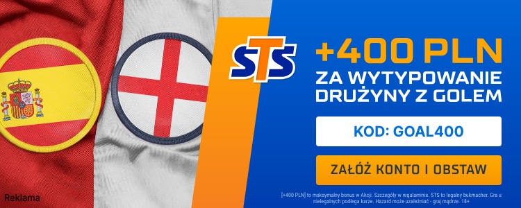 STS bonus 400 zł za gola w finale Euro 2024