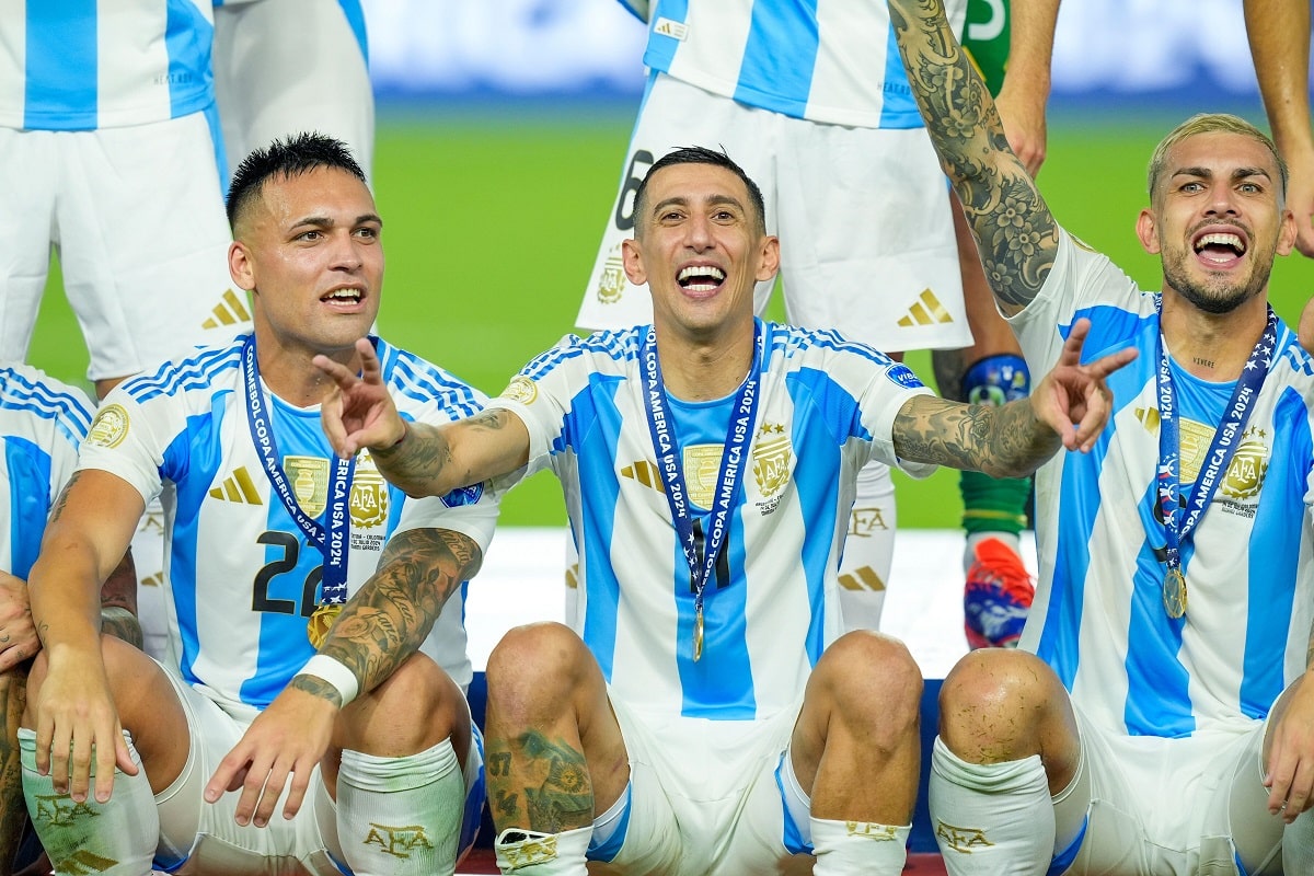 Lautaro Martinez, Angel Di Maria i Leandro Paredes