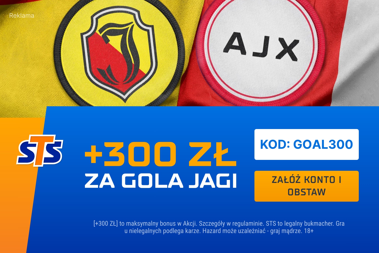 Promocja w STS na mecz Jagiellonii z Ajaxem