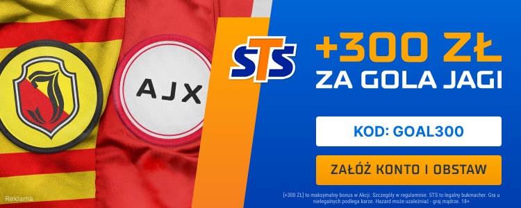 Promocja w STS na mecz Jagiellonia - Ajax