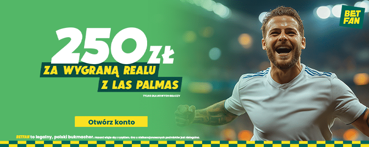 Promocja w Betfan na spotkanie Las Palmas - Real Madryt