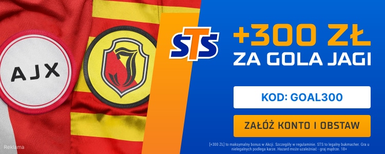 Promocja w STS na mecz Ajax Amsterdam - Jagiellonia Białystok