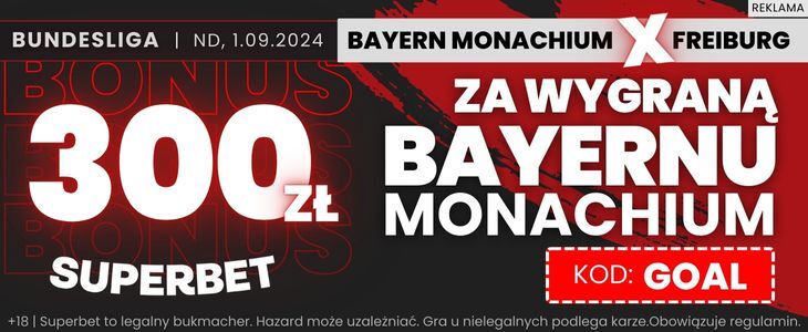 Promocja w Superbet na mecz Bayern - Freiburg