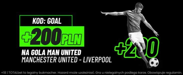 Promocja w Totalbet na mecz Manchesteru United z Liverpoolem