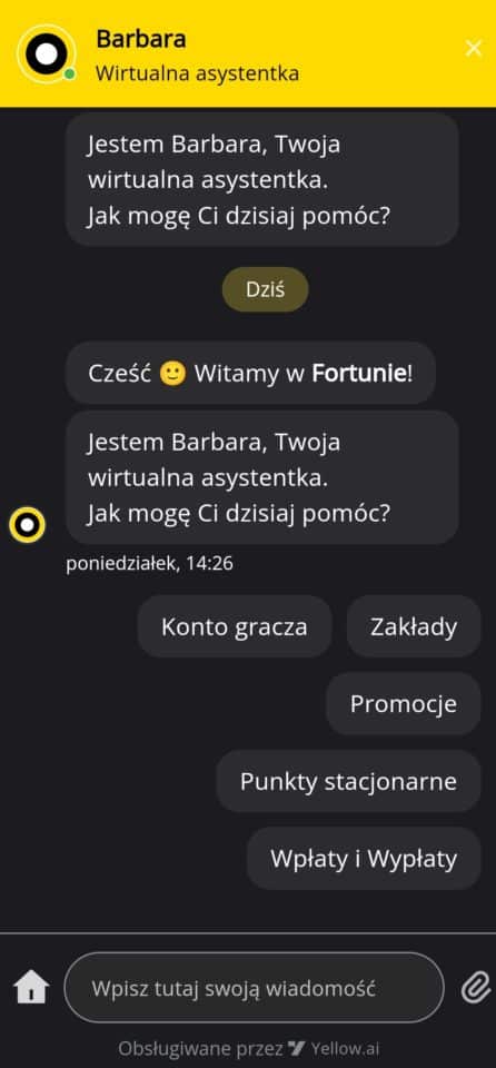 Dział obsługi klienta w Fortunie