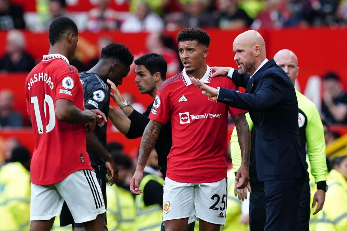 Marcus Rashford, Jadon Sancho i Erik ten Hag