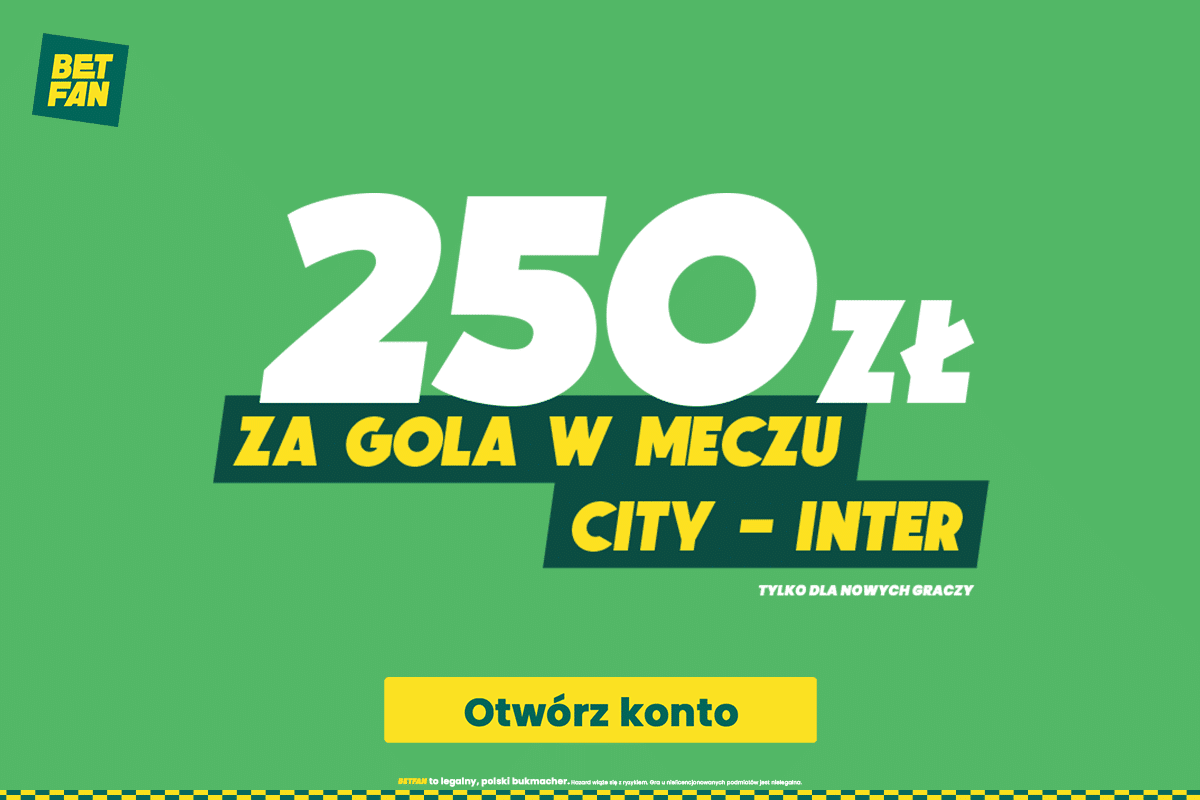 Promocja Betfan na mecz Man City - Inter