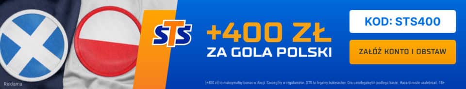 Bonus 400 zł na Polskę ze Szkocją