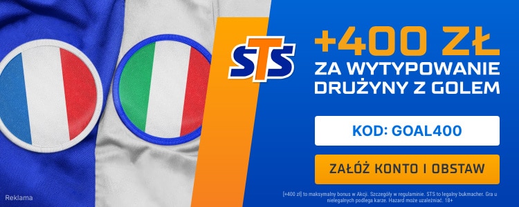 bonus sts 400 pln na francja - włochy