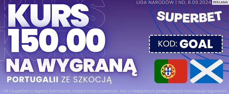 Promocja w Superbet na spotkanie Portugalia - Szkocja