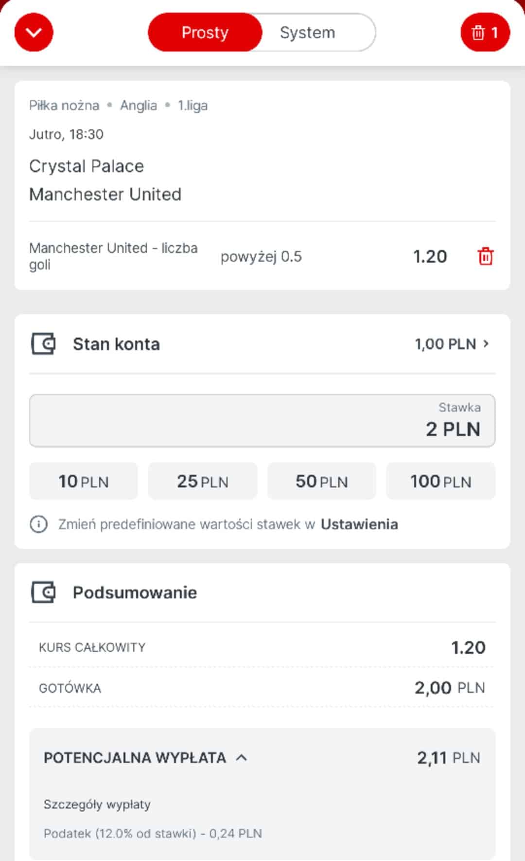 Promocja Superbet na Crystal Palace - Manchester United