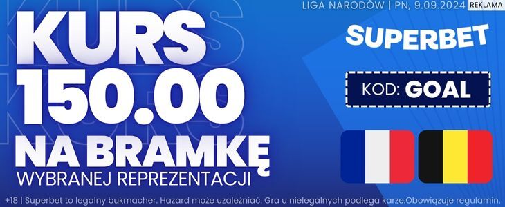 Promocja w Superbet na spotkanie Francja - Belgia