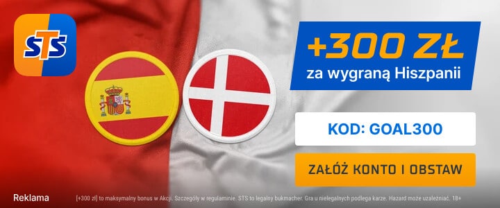 Promocja STS na mecz Hiszpania - Dania