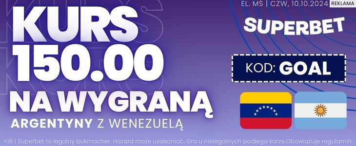 Promocja Superbet na mecz Wenezuela - Argentyna