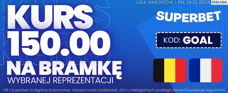 Promocja Superbet na spotkanie Belgia - Francja