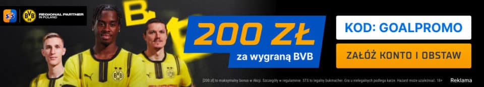 200 zł bonusu od STS na mecz BVB - Lipsk