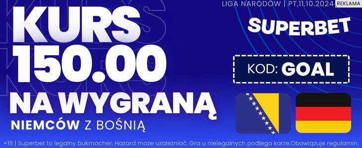 Promocja w Superbet na Bośnia i Hercegowina - Niemcy