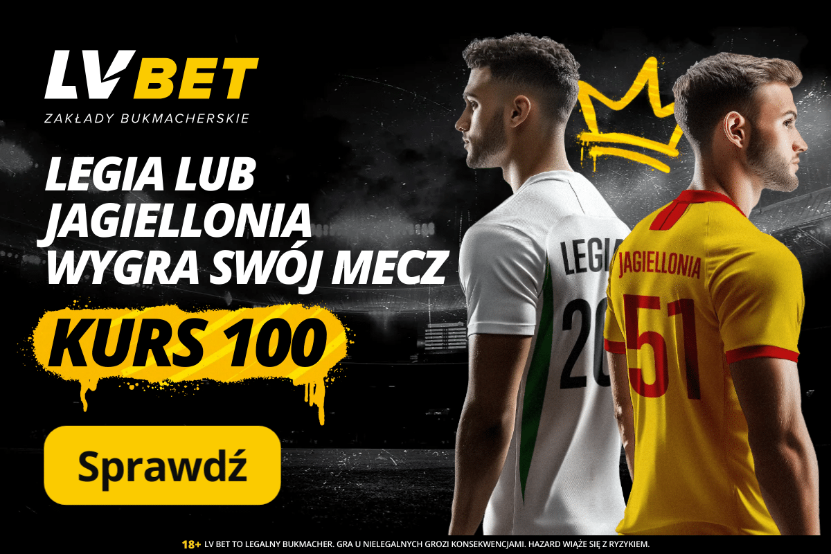 Promocja w LVBET na spotkania Legii oraz Jagiellonii