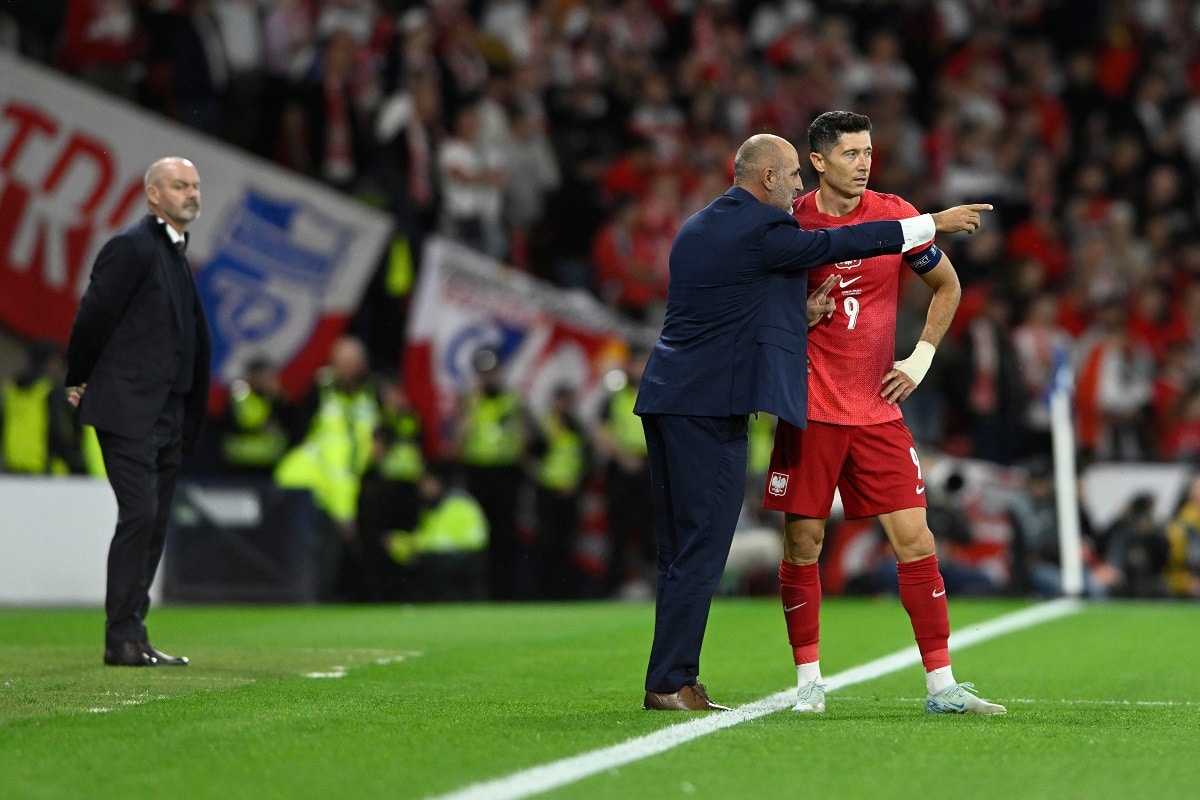 Michał Probierz i Robert Lewandowski