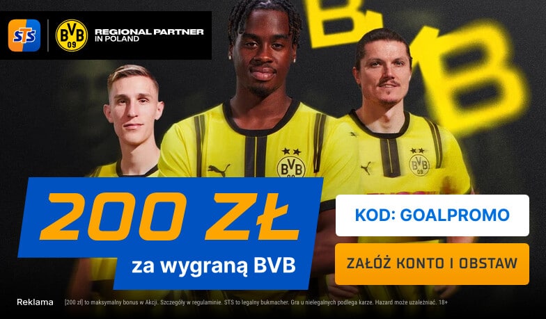 Bonus 200 zł od STS za typ na zwycięzcę meczu Borussia - Lipsk