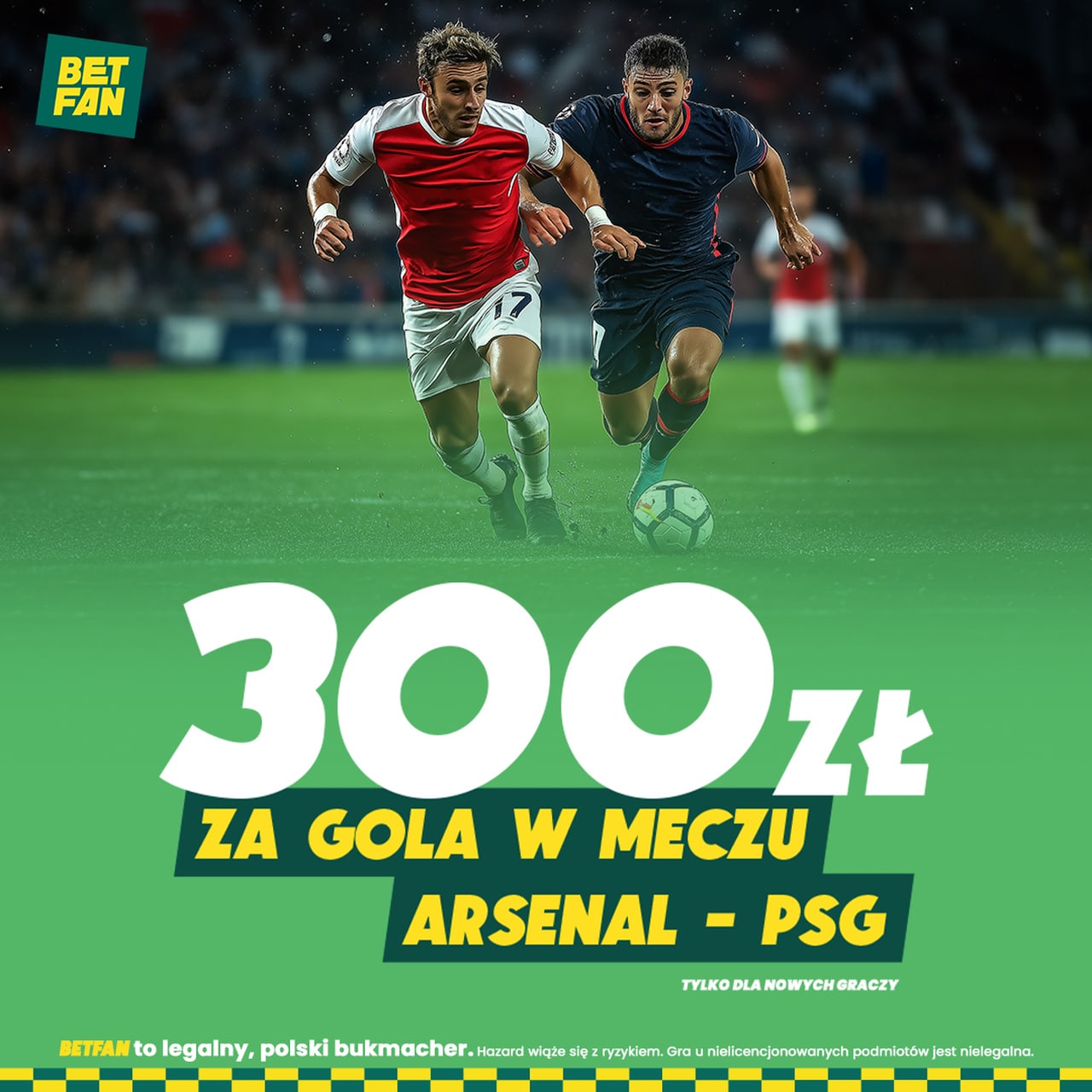 Betfan promocja na mecz Arsenal - PSG