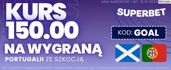 Promocja w Superbet na Portugalia - Szkocja