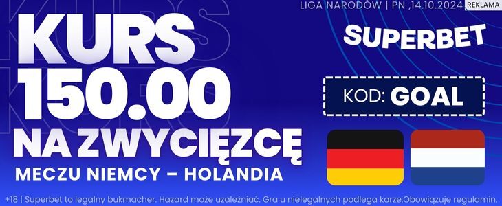 Promocja Superbet na mecz Niemcy - Holandia