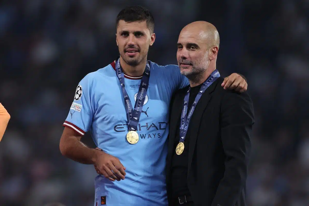 Rodri i Pep Guardiola