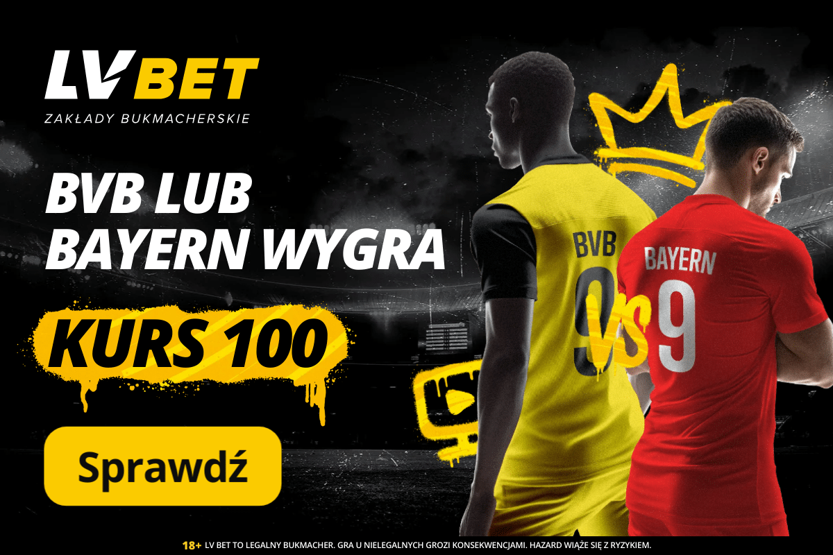 Promocja w LVBET na spotkanie Borussia Dortmund - Bayern Monachium